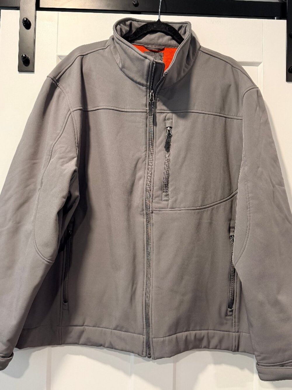 Tek Gear Men's Gray Fleece-Lined Zip-Front All-Weather Jacket